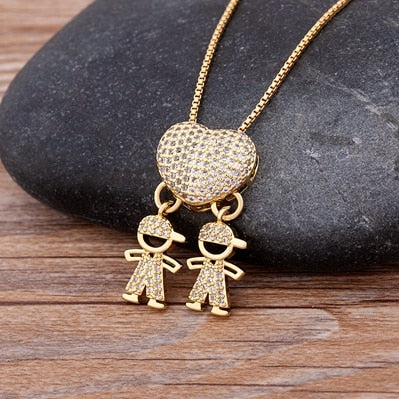 Colar Coração de Mãe com pingente