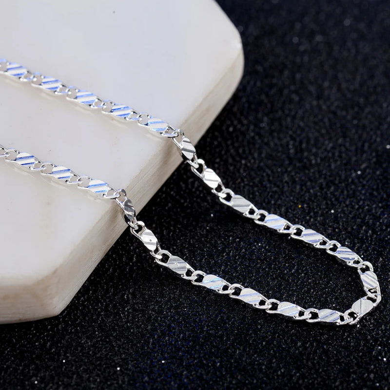 Colar de Corrente em Prata unisex