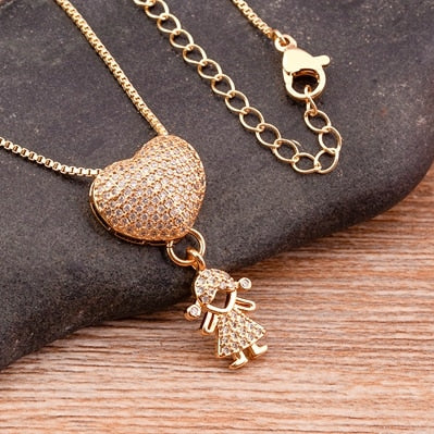 Colar Coração de Mãe com pingente