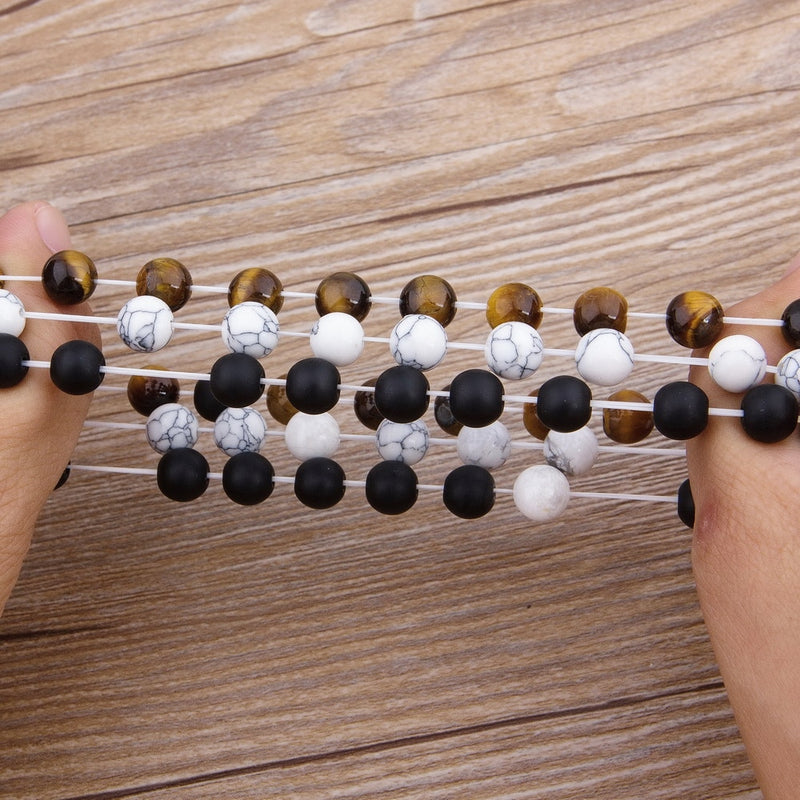 Pulseira de Pedra Ônix Fosca Masculina
