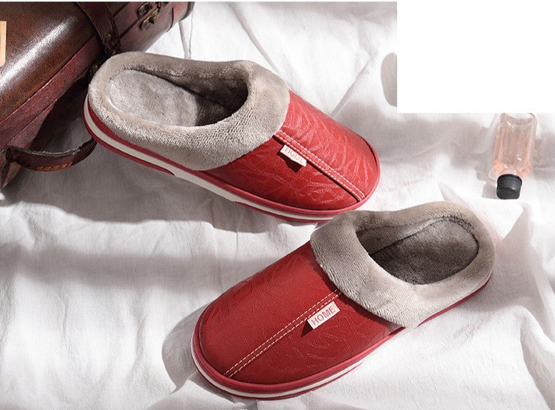 Chinelos Pantufas Masculinos em couro forrados