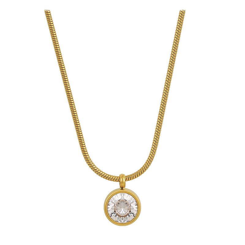 Colar Golden Shine de Zircão semijoia