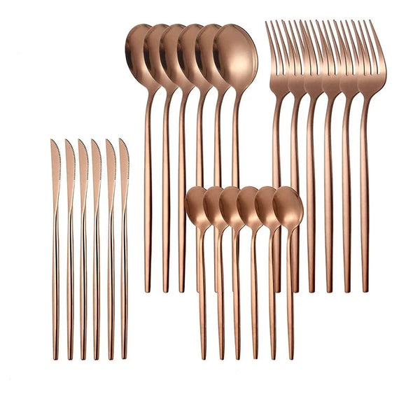 Conjunto de Talheres em Aço Inoxidável RoyalGold