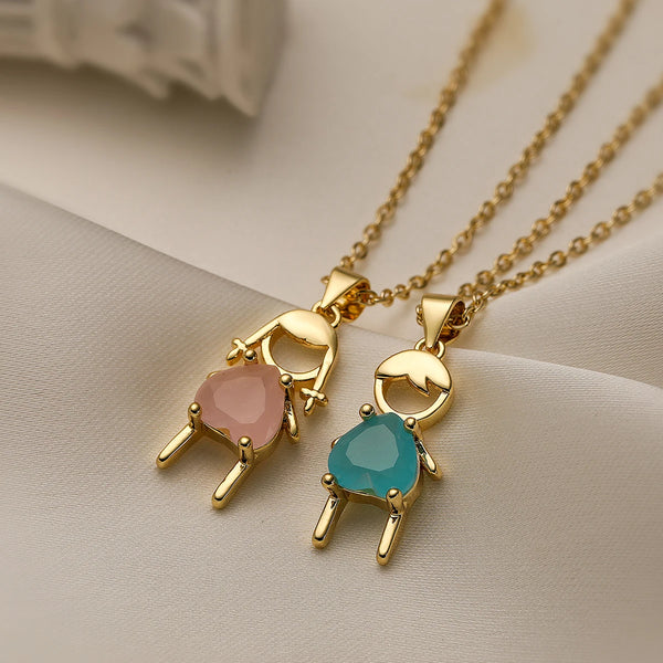 Colar Amor eterno banhado a ouro 18K e zircônia cúbica